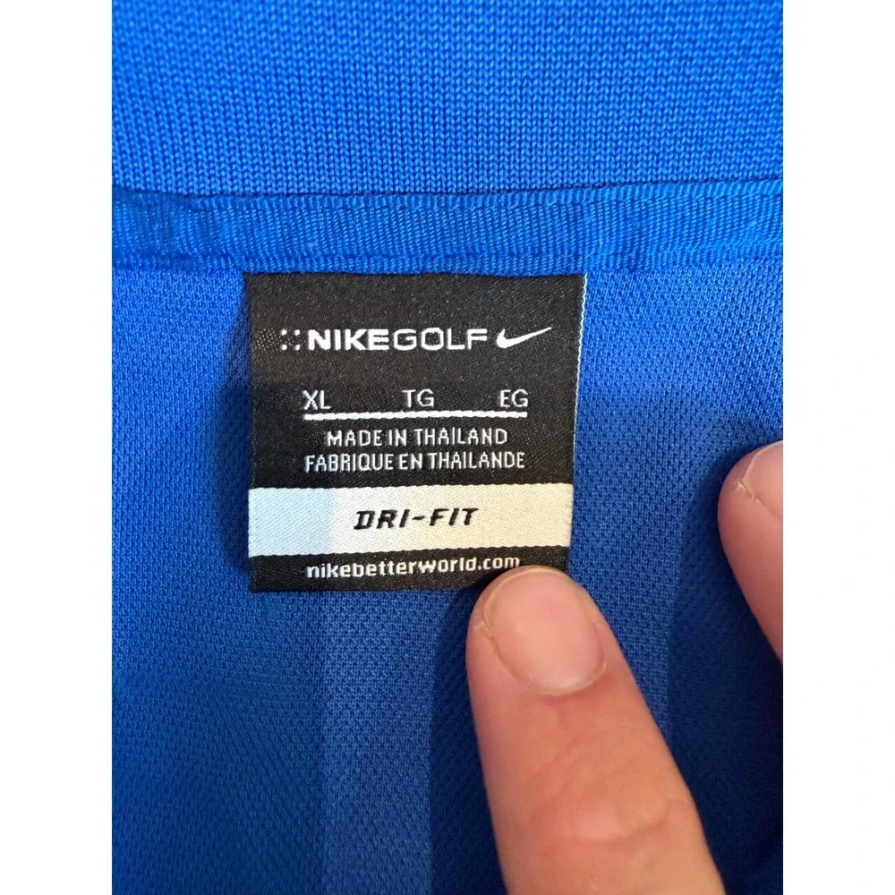 Nike Golf Mens XL Blue Germantown Hoops Dri-FIT Polo Shirt 203690-493